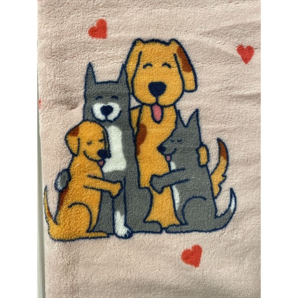 BE KIND Dogs Throw Blanket NWT 50x70” Life Is Good Pink Pet Rescue Adoption NEW - Picture 3 of 6